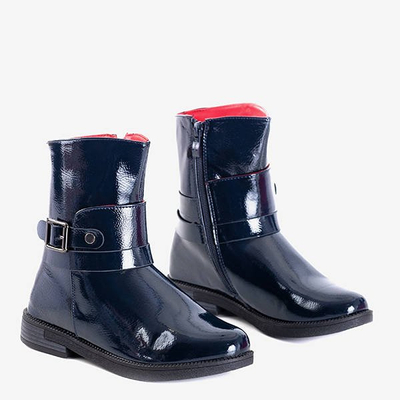 Marineblaue Kinderstiefel Miusu - Schuhe