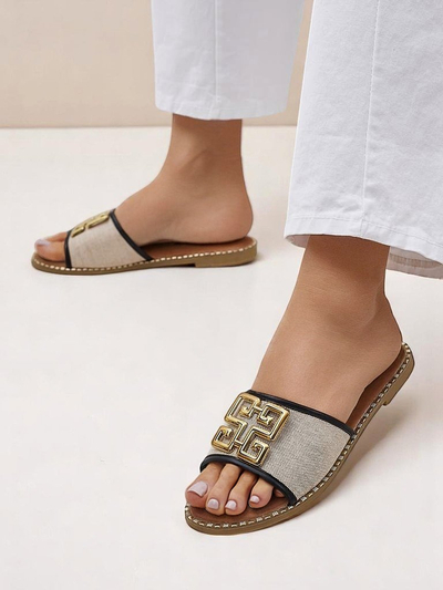 Royalfashion Damen-Slipper mit flacher Sohle Rorole