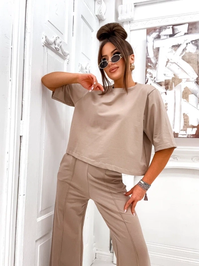 Royalfashion Damen Baumwollset mit weiten Hosen