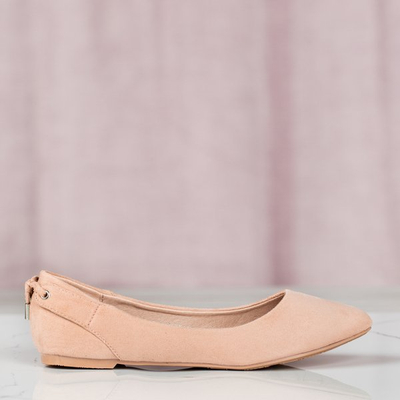 Pink Fizir Ballerinas aus Öko-Wildleder - Schuhe
