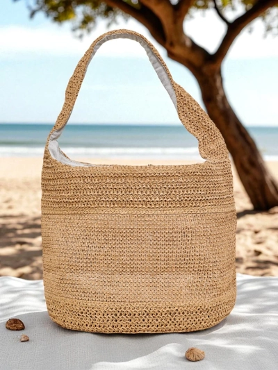 Royalfashion Große Strohtasche für Damen Marella Natura