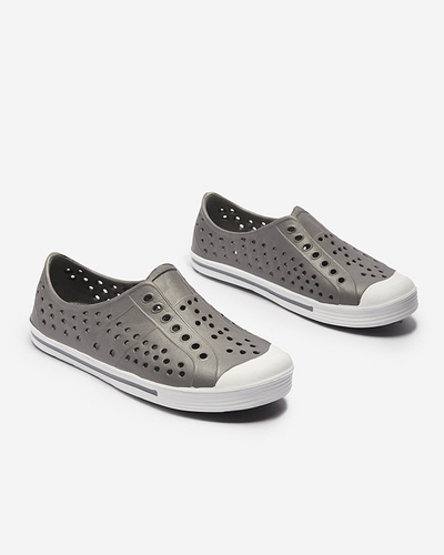 Graue durchbrochene Kinder-Sneakers aus Gummi Jiteri - Footwear