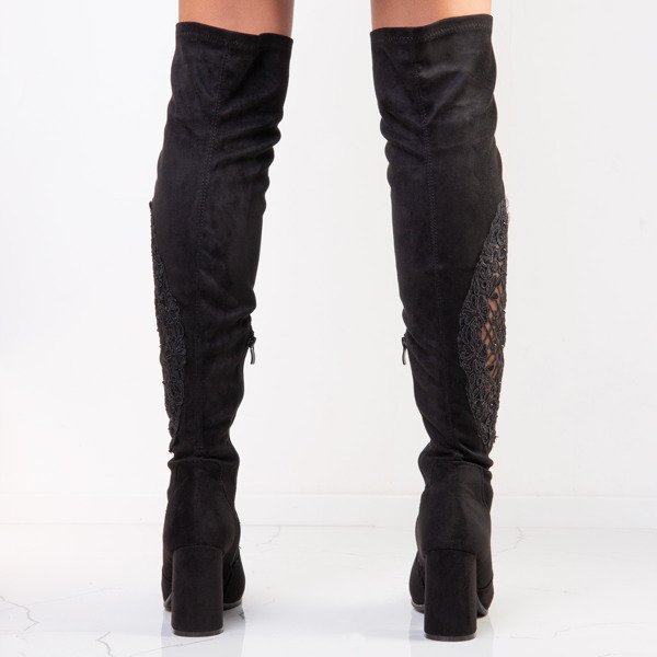 Schwarze Stiefel auf einem hohen Pfosten Marletto - Footwear