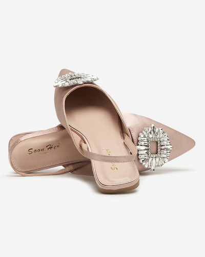 OUTLET Hausschuhe a'la Ballerinas in hellrosa Etalli. Schuhe