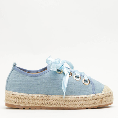 Naoko blaue Damen Turnschuhe a'la espadrilles - Schuhe