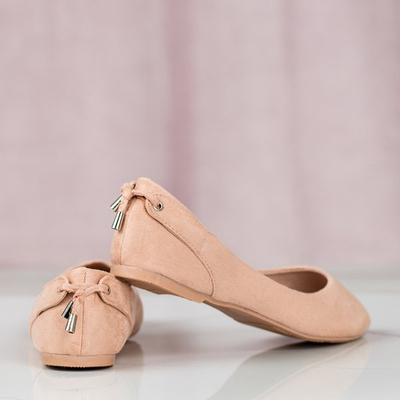 Pink Fizir Ballerinas aus Öko-Wildleder - Schuhe