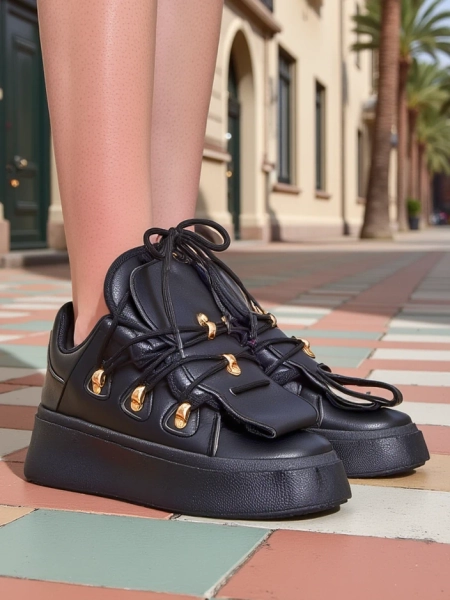 Royalfashion Damen Sneakers mit dekorativem Zungenbereich Domatories