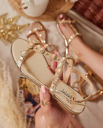 Royalfashion Damen Selina Zirkonia Sandalen