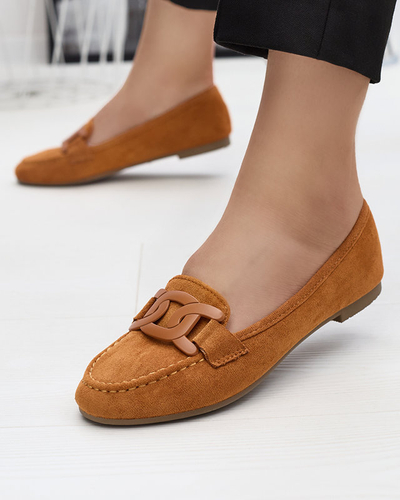Loafer aus Öko-Wildleder für Damen in der Farbe Reiaka Camel - Schuhe