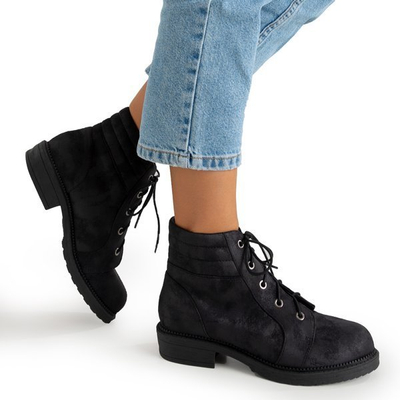 Schwarze Frauentaschen mit dekorativem Abrieb Tusyon - Schuhe
