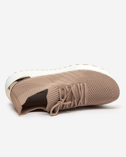 OUTLET Erina світло-коричневі ткані кеди жіночі - Взуття