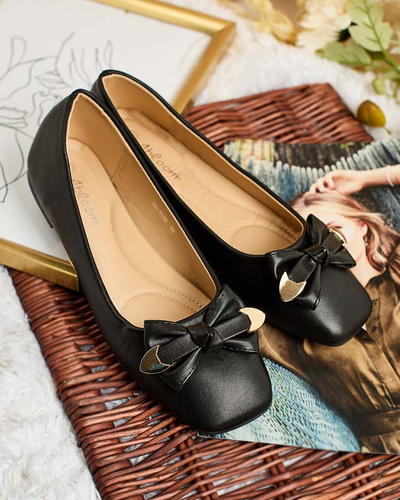 Royalfashion Damen-Ballerinas mit Schleife Fittco