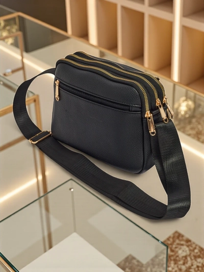 Kleine Damenhandtasche aus Öko-Leder Ebony Glow