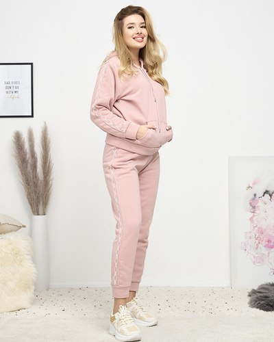 Isoliertes Damen-Sweatshirt-Set in Dunkelrosa - Kleidung