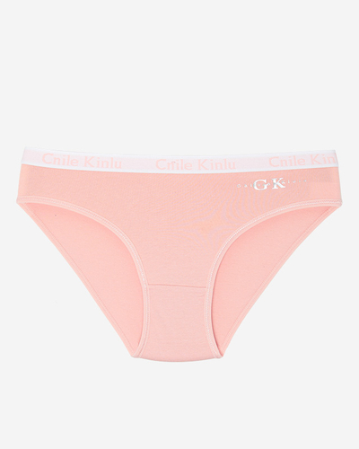 Pinker Damen-Slip aus Baumwolle mit sportlicher Gummi-Unterwäsche