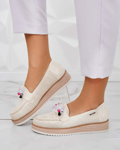 Royalfashion Mokassins mit bunten Steinen Restea