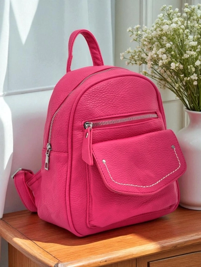 Aurelia Fuchsia Rucksack Öko-Leder Królewska Moda Damen 25x25cm