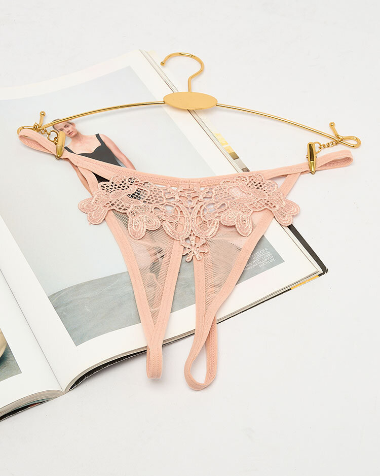 Royalfashion Lace Damen-Tanga-Höschen in Beige