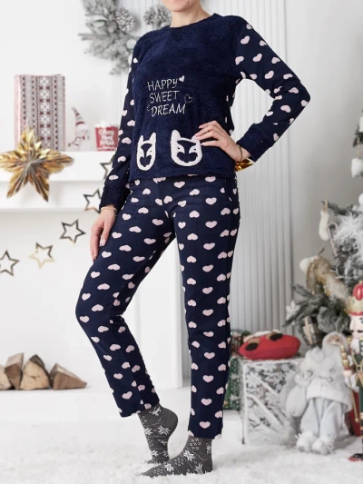 Royalfashion Damen-Pyjamas a'la Polar Happy Sweet Dream