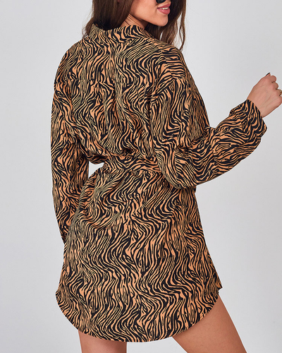 Royalfashion Damen-Minikleid mit Zebramuster a'la