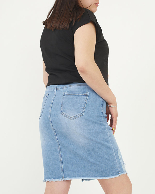 Чорна жіноча футболка з принтом Plus Size