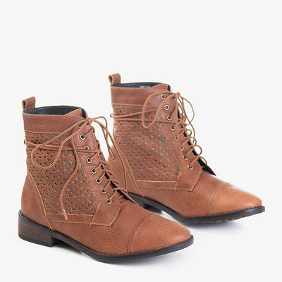 Braune Stiefel mit durchbrochenem Obermaterial Mistral - Schuhe