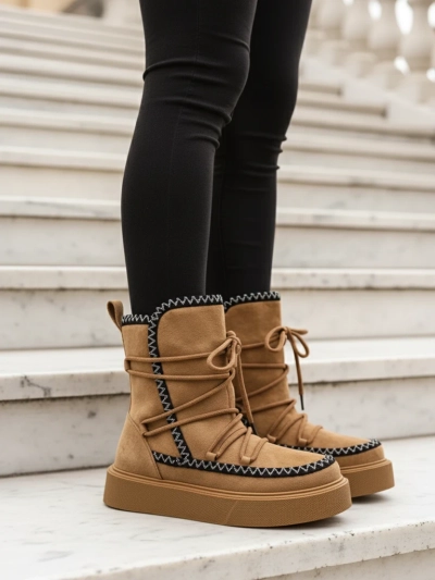 Royalfashion Damen Schnürschnee boots Siozi