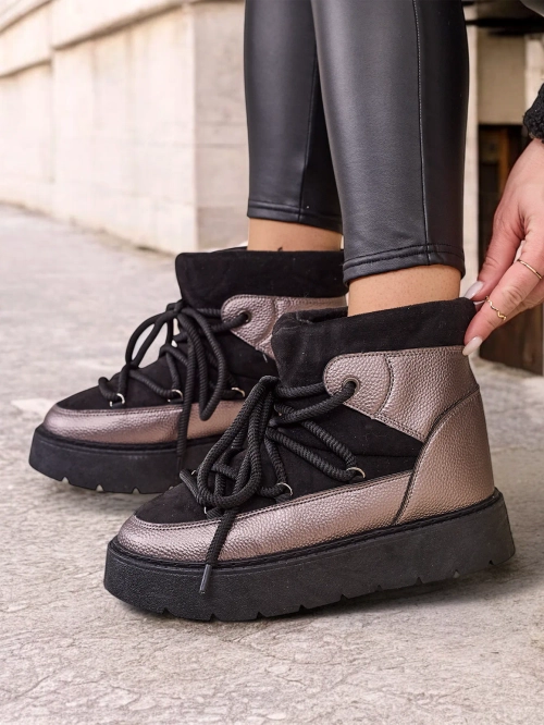 Жіночі зимові черевики на шнурівці Royalfashion Iniuc