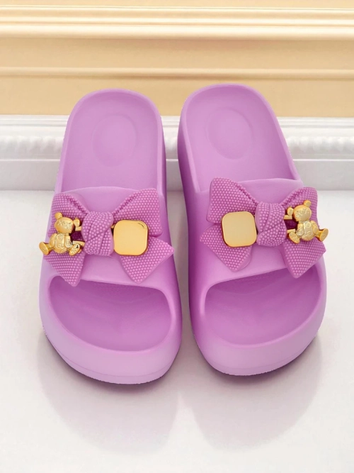 Royalfashion Жіночі гумові в'єтнамки з декоративним бантом Alday