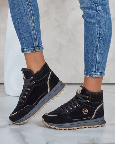 Royalfashion Warmed women's sneakers with fur Casill