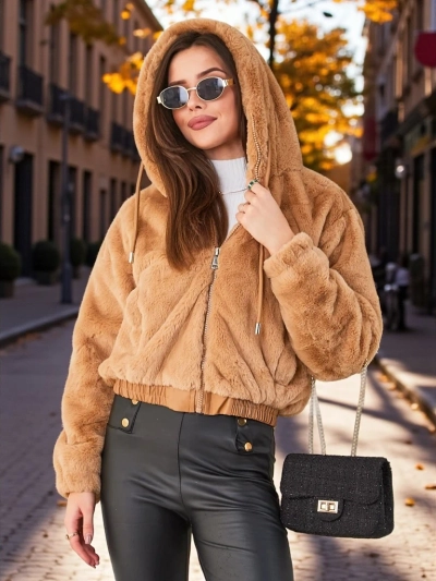 Royalfashion Damen Kunstpelzjacke