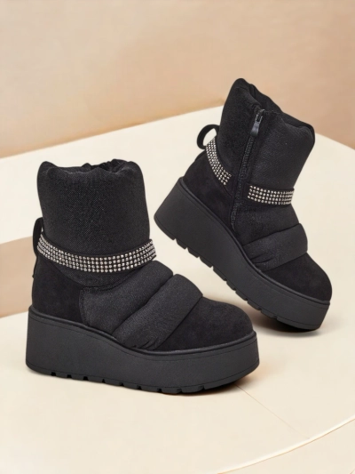 Royalfashion Damen Keilabsatz Schneestiefel Renosi