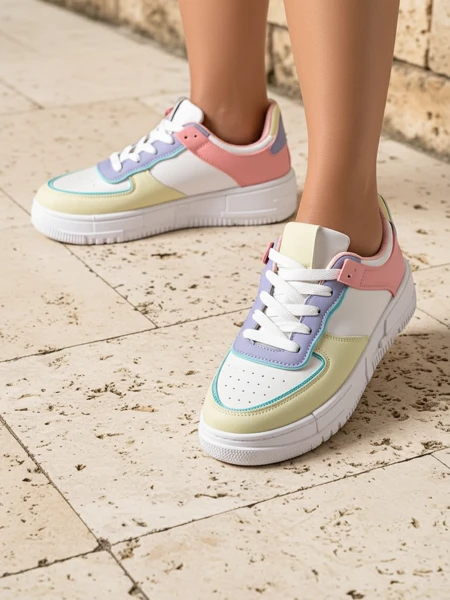 Жіночі снікерси Elektra Pastello - різнокольорова еко шкіра весна