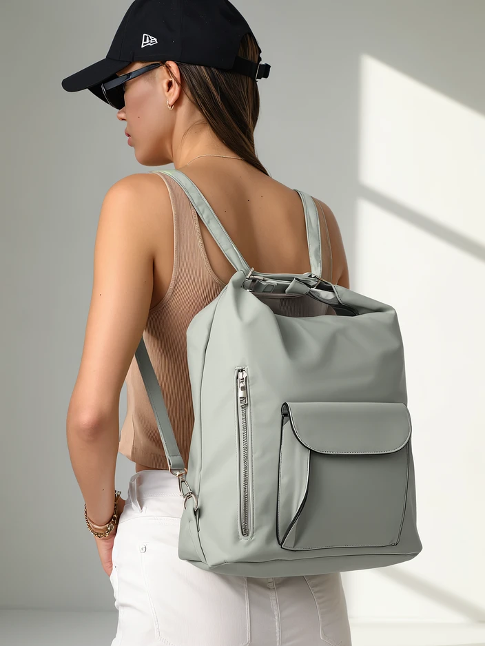 Royalfashion Damenhandtasche aus umweltfreundlichem Wildleder mit Tasche