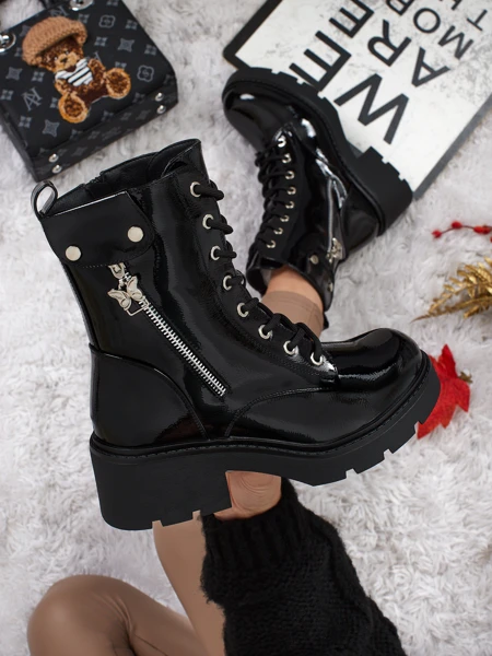 Damen Lack Worker Boots Seray