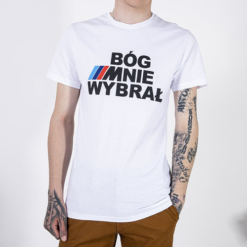Weißes Baumwoll-T-Shirt für Herren mit Aufdruck - Kleidung