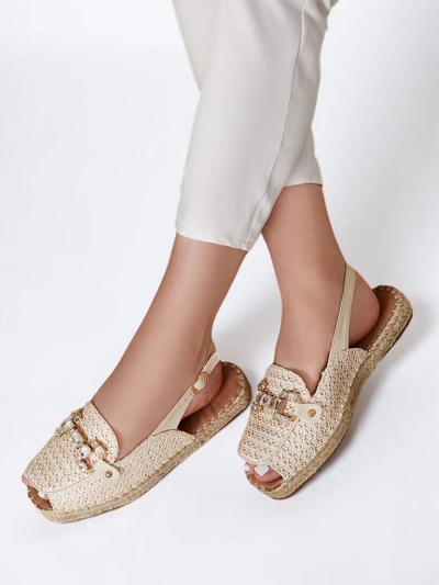 Royalfashion Damen-Espadrilles mit offener Spitze