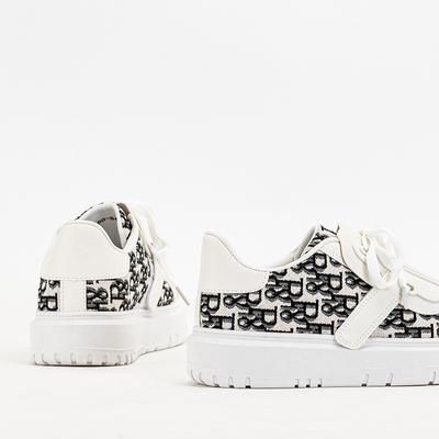 Weiße Sport-Sneaker für Damen mit Ibibis-Aufdruck - Schuhe