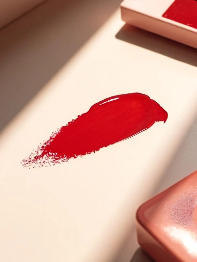 Lippenstift und farbloser Lipgloss 2-in-1 Hot Red