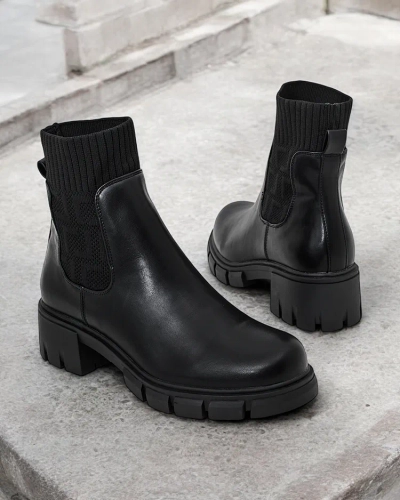 Royalfashion Damen Slip-On Knöchel Stiefel Domixo