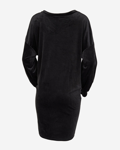 Довга жіноча туніка з нашивкою чорного кольору - Одяг