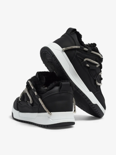 Damen Sneakers Luna Schwarz aus Öko-Leder für den Alltag