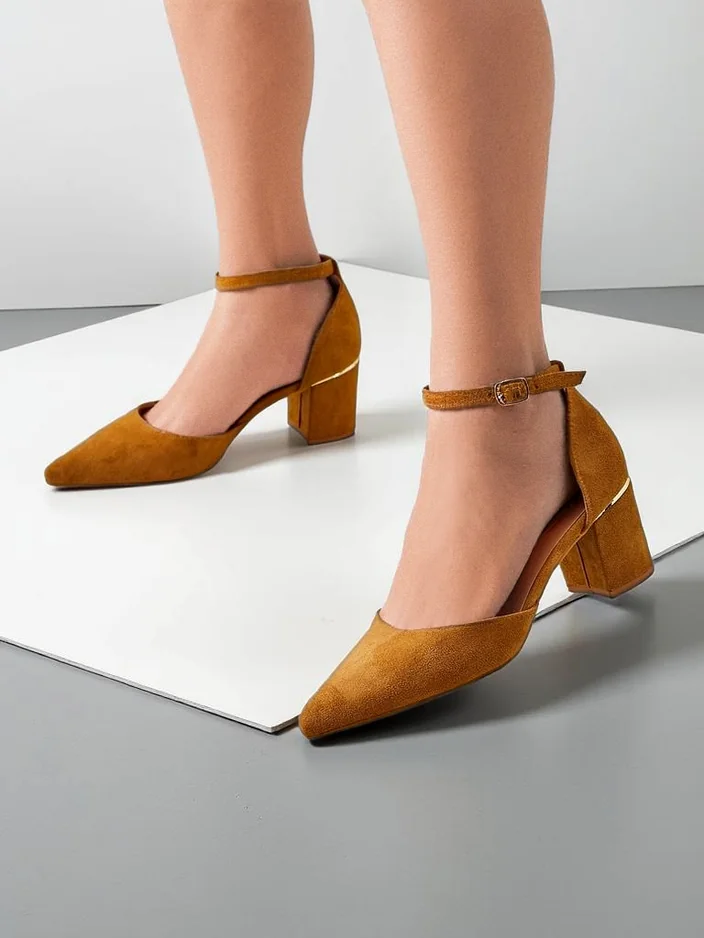 Royalfashion Damen Pumps mit niedrigem Absatz Caelda