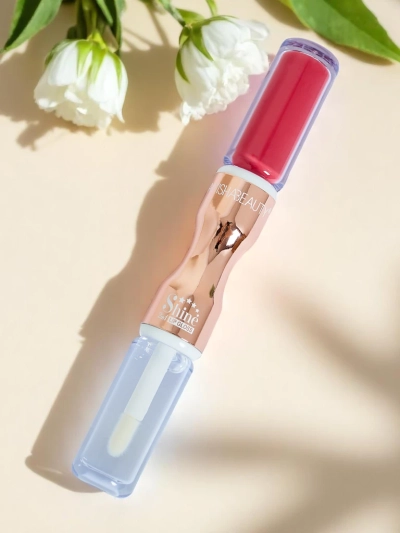 Lippenstift und transparenter Lipgloss 2-in-1 Lady Bug