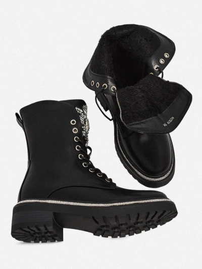 Evinell Damen Worker Boots aus Öko-Leder