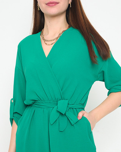 Grüner langer Damen-Jumpsuit - Kleidung