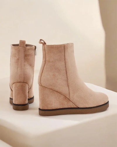Royalfashion Damen-Wedges-Stiefel Sierra