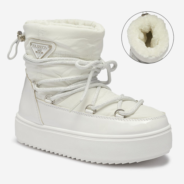 Weiße Kinder-Schlupf-Schneestiefel Asifa - Schuhe