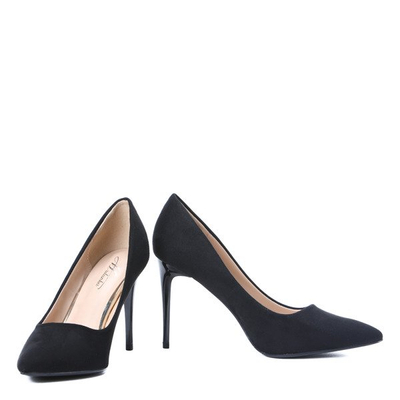 Czarne czółenka na szpilce Loretta - Obuwie