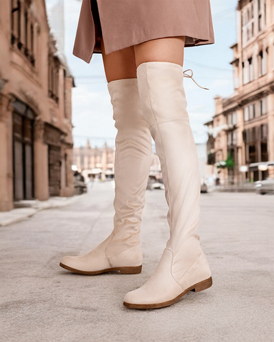 Royalfashion Damen Overknee Schlupfstiefel Lianas